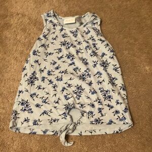 Light blue flower tank top